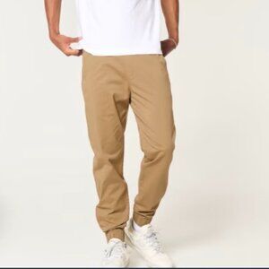 Hollister MT Men’s Joggers Tan Tapered Drawstring Tall Length